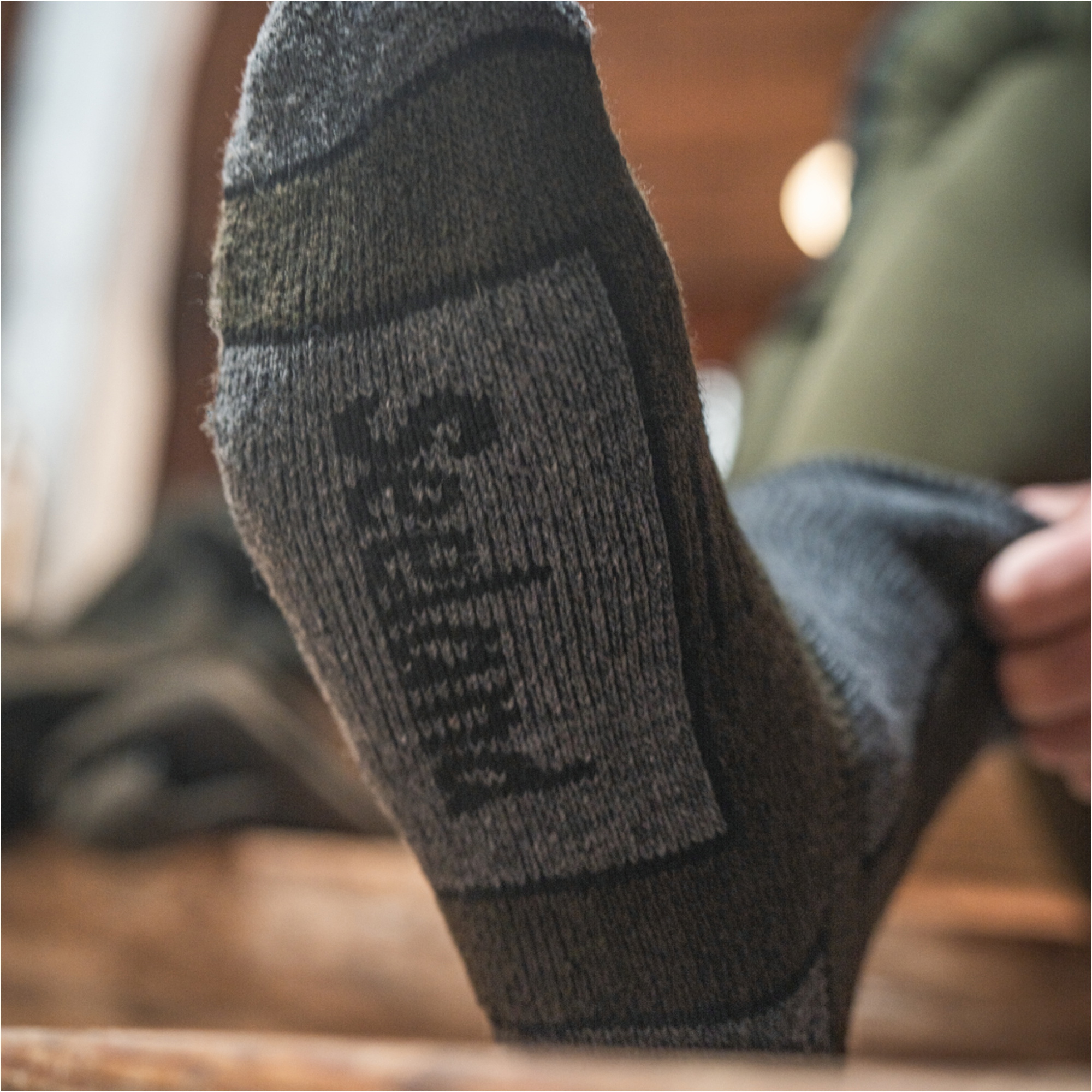 2025 Seeland Mens Field Thermo Sock - 2 Pack 40558017925 - Pine Green Melange / Grey Melange